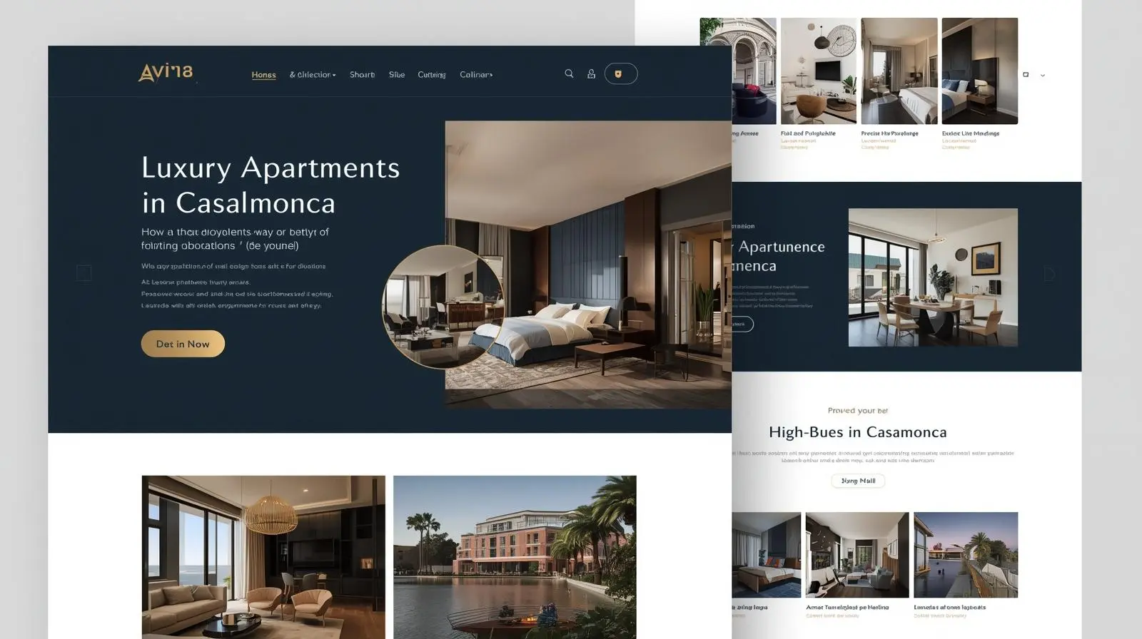 Site web immobilier de luxe Casablanca - Design moderne responsive